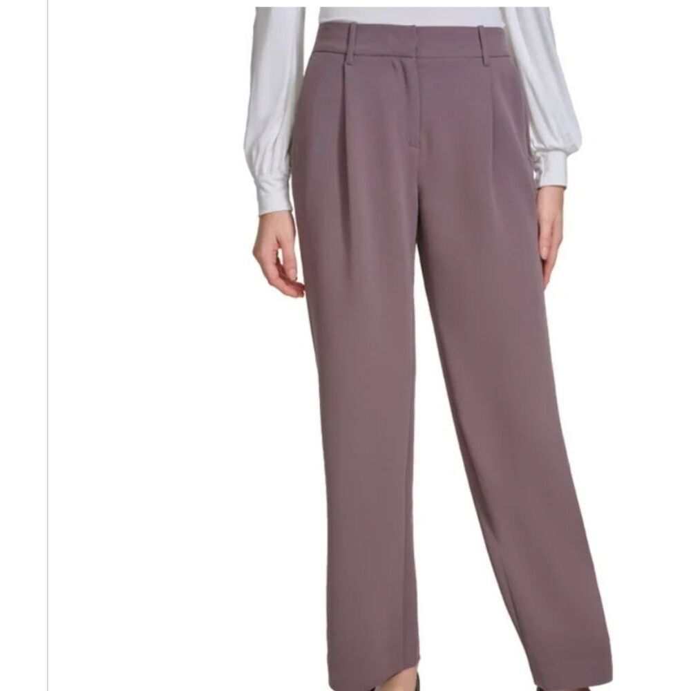 DKNY Womens Taupe Wide Leg Pant